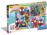 CLEMENTONI - Puzzle - Spidey and friends - 3x48 Pieces - Age: 4