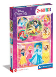 CLEMENTONI - Puzzle - 2x60 Pieces - Princess Disney - Age: 5